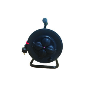 Μπαλαντέζα Καρούλι Πλαστικό Ανοιχτού Τύπου με Καλώδιο Καουτσούκ 4 Σούκο Ασφ. με Θερμική Προστασία H05RR-F 3×1.5mm2 IP44 25m ACA – BCR441525