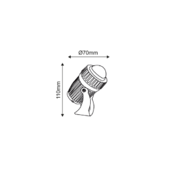 LED Προβολέας Αρχιτεκτονικού Φωτισμού 8W 500LM 4000K 8° 230V AC IP66 Ra>80 30.000HRS ACA – BFOCUS840