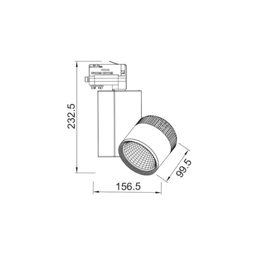 Λευκό Σποτ Ράγας 45W 3000K 4 Καλωδίων 36° 3200LM 230V Ra80 ACA – BIENAL4530W4