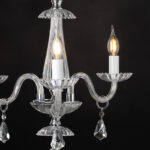 ACA DECOR   – Κρεμαστό Φωτιστικό 3ΧΕ14 Διάφανο Κρύσταλλο + Χρώμιο Μέταλλο Φ49ΧΗ173cm