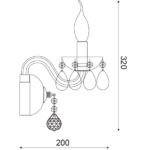 ACA DECOR   – Επίτοιχο Φωτιστικό 1ΧΕ14 Διάφανο Κρύσταλλο + Χρώμιο Μέταλλο 20X32cm