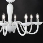 ACA DECOR  – Κρεμαστό Φωτιστικό 8ΧΕ14 Λευκό Κρύσταλλο + Χρώμιο Μέταλλο Φ79ΧΗ168cm