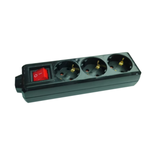 ΠΟΛΥΠΡΙΖΟ 3 ΣΟΥΚΟ ΑΣΦΑΛΕΙΑΣ ΜΑΥΡΟ ΜΕ ΔΙΑΚΟΠ 16A IP20 ΜΕ ΚΑΛΩΔΙΟ H05VV-F 3×1.5mm2/ΚΑΘ ΜΗΚΟΥΣ 1.5m ACA – BMS20CS315B