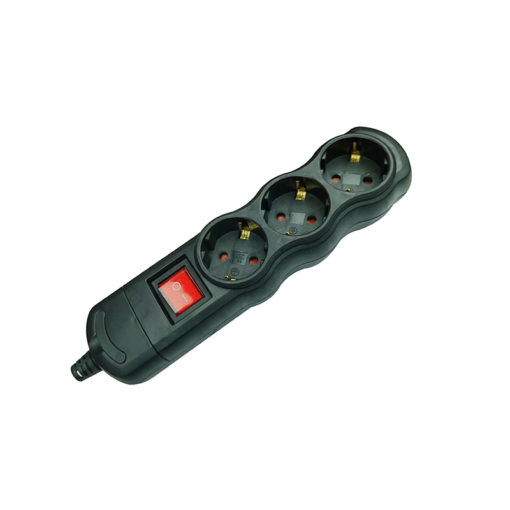 ΠΟΛΥΠΡΙΖΟ 3 ΣΟΥΚΟ ΑΣΦΑΛΕΙΑΣ ΜΑΥΡΟ ΜΕ ΔΙΑΚΟΠΤΗ ΧΩΡΙΣ ΚΑΛΩΔΙΟ 16A IP20 ACA – BMS20S3B