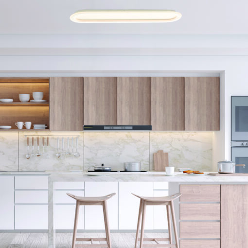 Φωτιστικό Οροφής LED 41W Step Dimmable CCT 3650lm SOLO Μεταλλικό Λευκό 100x14x6cm ACA – BR20LEDC100WHDCCT