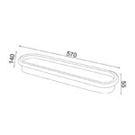 LED Φωτιστικό Οροφής LED 33W Dimmable CCT 3300lm Solo Λευκό 57X14X6CM ACA – BR20LEDC57WHDCCT