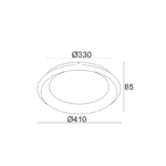 LED Φωτιστικό Οροφής 36W CCT 3470lm Μαύρο  D4100 Diana ACA – BR71LEDC41BKCCT