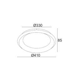 ΟΡΟΦΗΣ Φ/Σ LED 36W CCT 3470LM ΛΕΥΚΟ ΜΕΤΑΛΛΙΚΟ D41XH8,5CM DIANA ACA – BR71LEDC41WHCCT