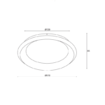 ΟΡΟΦΗΣ Φ/Σ LED 73W CCT 5250LM ΜΑΥΡΟ ΜΕΤΑΛΛΙΚΟ D81XH8,5CM DIANA ACA – BR71LEDC81BKCCT