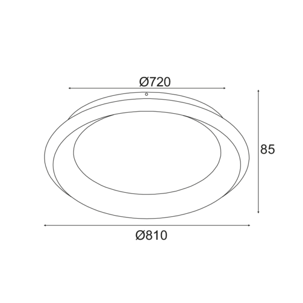 ΟΡΟΦΗΣ ΦΩΤΙΣΤΙΚΟ LED 100W 3000K 7010LM ΛΕΥΚΟ ΜΕΤΑΛΛΙΚΟ D81XH8,5CM DIANA ACA DECOR – BR71LEDC81WH