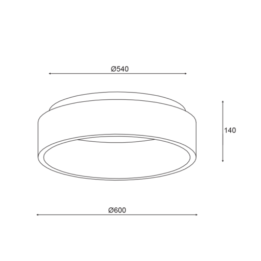 ΟΡΟΦΗΣ Φ/Σ LED 48W DIMMER CCT 5350LM ΛΕΥΚΟ ΜΕΤΑΛΛΙΚΟ D60XH14CM APOLLO ACA – BR81LEDC60WHCCTD