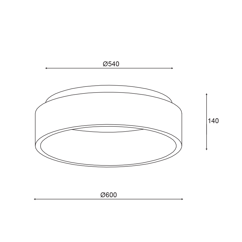 ΟΡΟΦΗΣ Φ/Σ LED 48W DIMMER CCT 5350LM ΛΕΥΚΟ ΜΕΤΑΛΛΙΚΟ D60XH14CM APOLLO ACA – BR81LEDC60WHCCTD