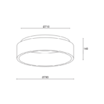 ΟΡΟΦΗΣ Φ/Σ LED 73W CCT 5450LM ΛΕΥΚΟ ΜΕΤΑΛΛΙΚΟ D78XH14CM APOLLO ACA – BR81LEDC78WHCCT