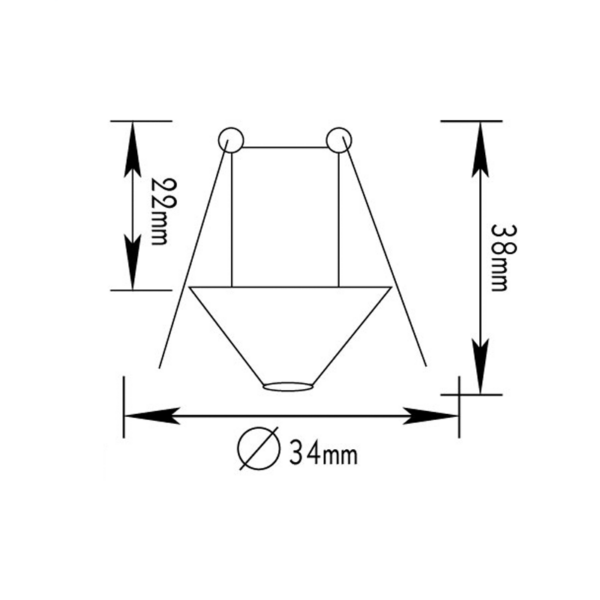 Βάση Σποτ G4 Χωνευτή Στρογγυλή Χρυσό Μάτ Κώνος ACA – BS3153AGM