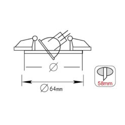 Βάση Σποτ MR11 ACA Χωνευτή Στρογγυλή Ρυθμιζόμενη Χρυσό Αιματίτης – BS3259GPBG