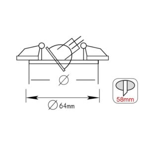 Βάση Σποτ MR11 ACA Χωνευτή Στρογγυλή Ρυθμιζόμενη Χρυσό Αιματίτης – BS3259GPBG