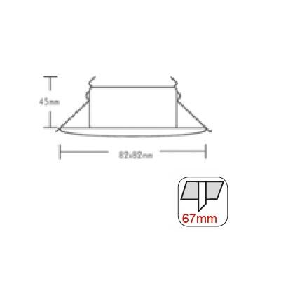 Βάση Σποτ GU10 – MR16 ACA Χωνευτή Τετράγωνη Σταθερή Χρυσό Ματ Αδιάβροχη IP45 – BS3406GM