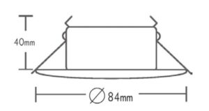 Βάση Σποτ GU10 – MR16 Χωνευτή Στρογγυλή Σταθερή Αδιάβροχη IP45 Χρυσό Ματ ACA – BS3407GM