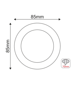 ΣΠΟΤ IP45 ΜΑΥΡΟ ΔΙΑΦΑΝΕΣ ΓΥΑΛΙ H85 ACA – BS34GUCRB