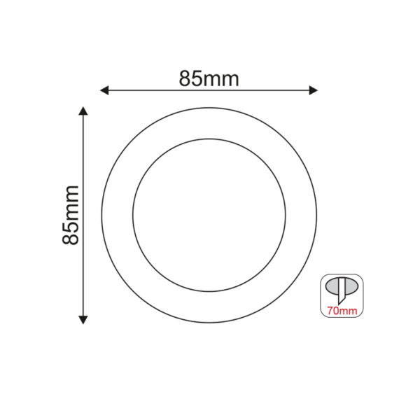 ΣΠΟΤ IP45 ΜΑΥΡΟ ΔΙΑΦΑΝΕΣ ΓΥΑΛΙ H85 ACA – BS34GUCRB
