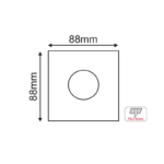 Βάση Σποτ GU10 – MR16 Χωνευτή Τετράγωνη Λευκό ACA-BS619W