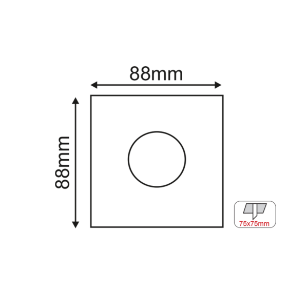 Βάση Σποτ GU10 – MR16 Χωνευτή Τετράγωνη Λευκό ACA-BS619W