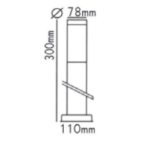 Φωτιστικό Δαπέδου 1xΕ27 Κολωνάκι Κήπου 30cm Ανοξείδωτο Ατσάλι Inox IP45 ACA – BT1003SO