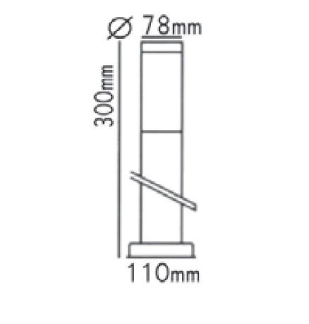 Φωτιστικό Δαπέδου 1xΕ27 Κολωνάκι Κήπου 30cm Ανοξείδωτο Ατσάλι Inox IP45 ACA – BT1003SO