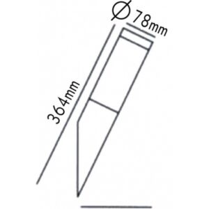 Φωτιστικό Τοίχου 1xΕ27 Κολωνάκι 36cm Ανοξείδωτο Ατσάλι Inox IP45 ACA – BT1003WU