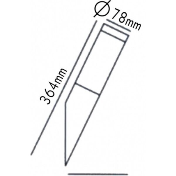 Φωτιστικό Τοίχου 1xΕ27 Κολωνάκι 36cm Ανοξείδωτο Ατσάλι Inox IP45 ACA – BT1003WU