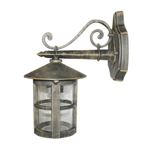 Επιτοίχιο Φωτιστικό 1xΕ27 Φανάρι Αλουμινίου Παραδοσιακό Απόχρωση Σκουριά IP45 ACA – BT5721