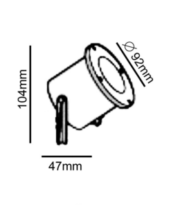 Σποτ Φωτιστικό 1xGU10 Κήπου Καρφωτό/Τοίχου IP65 Γκρι ACA – BT9013AGDS