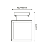 Φωτιστικό Οροφής 1xE27 Λευκό Ατσάλι 16x16x22cm IP44 ACA – CELIA1CWH