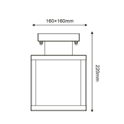 Φωτιστικό Οροφής 1xE27 Λευκό Ατσάλι 16x16x22cm IP44 ACA – CELIA1CWH