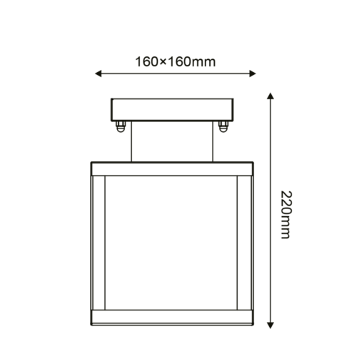 Φωτιστικό Οροφής 1xE27 Λευκό Ατσάλι 16x16x22cm IP44 ACA – CELIA1CWH
