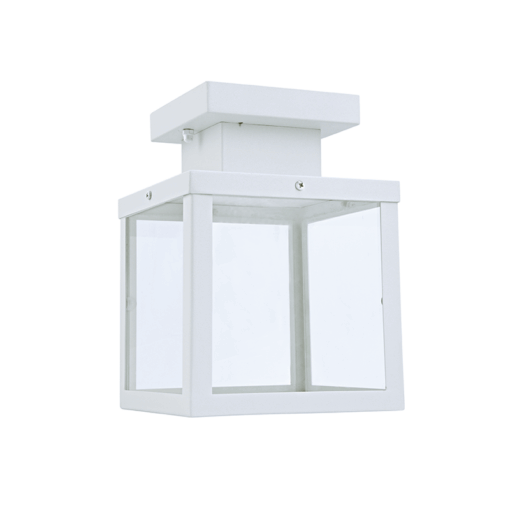 Φωτιστικό Οροφής 1xE27 Λευκό Ατσάλι 16x16x22cm IP44 ACA – CELIA1CWH