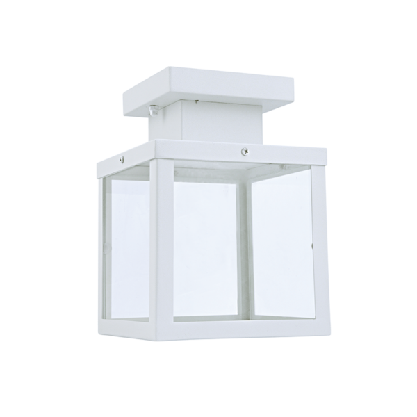 Φωτιστικό Οροφής 1xE27 Λευκό Ατσάλι 16x16x22cm IP44 ACA – CELIA1CWH