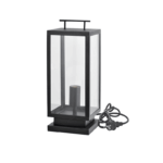 Φωτιστικό Δαπέδου 1xE27 Μαύρο Ατσάλι 16x16x35cm IP44 με Καλώδιο 3μ ACA – CELIA1FPLBK
