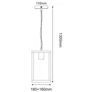 Κρεμαστό Φωτιστικό 1xE27 Λευκό Ατσάλι 16×16 IP44 ACA – CELIA1PWH