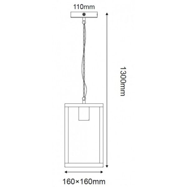 Κρεμαστό Φωτιστικό 1xE27 Λευκό Ατσάλι 16×16 IP44 ACA – CELIA1PWH