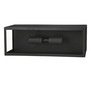 Φωτιστικό Τοίχου Απλίκα 2xE27 Μαύρο Ατσάλι 16x10x45cm IP44 ACA – CELIA2WBK