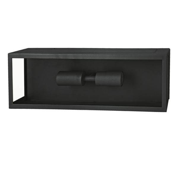 Φωτιστικό Τοίχου Απλίκα 2xE27 Μαύρο Ατσάλι 16x10x45cm IP44 ACA – CELIA2WBK