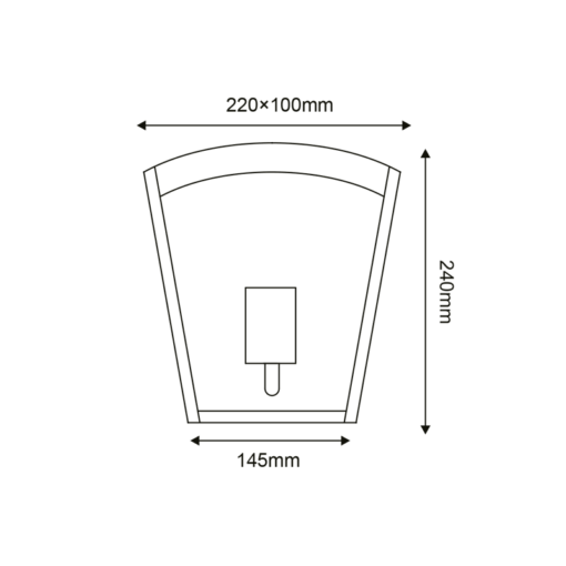 Φωτιστικό Τοίχου Απλίκα 1xE27 Μαύρο Ατσάλι 22x24cm IP44 ACA – CELIAV1WBK