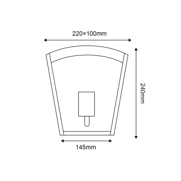 Φωτιστικό Τοίχου Απλίκα 1xE27 Μαύρο Ατσάλι 22x24cm IP44 ACA – CELIAV1WBK