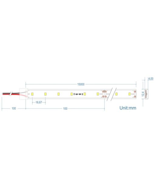 LED Ταινία 6W 24V CUBALUX Dimmable 582lm/m Αδιάβροχη IP65 Θερμό 2700K 15 Μέτρα CL13-1032