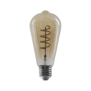 LED Λάμπα E27 Filament Edison ST64 Spiral Amber 4W Dimmable Diolamp 360° 300lm 1800K – CONDI4WWSDIMAM