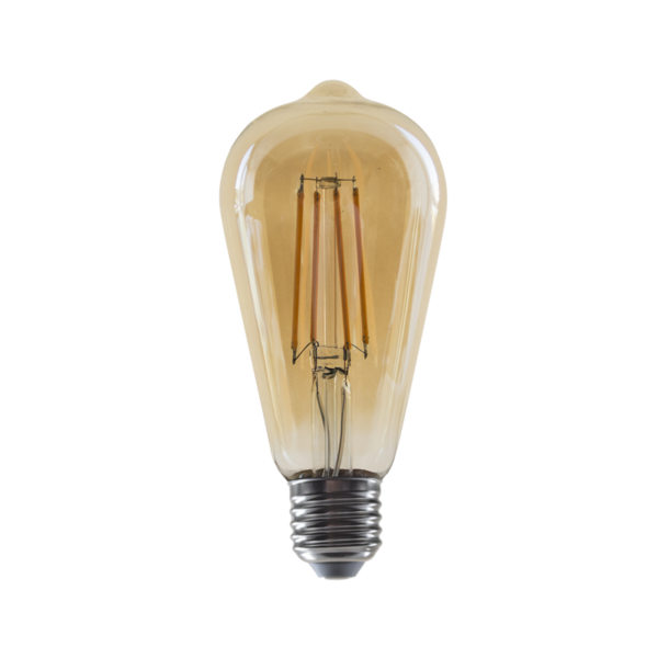 LED Λάμπα E27 Filament Edison ST64 Amber 8W Step Dimmable Diolamp 360° 940lm 2700K – CONDI8WWAMSD