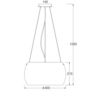 Κρεμαστό Φωτιστικό Οροφής 3xE27 Ø400 Γυαλί Καθρέφτης Χρώμιο ACA DECOR – CX1009P40CH