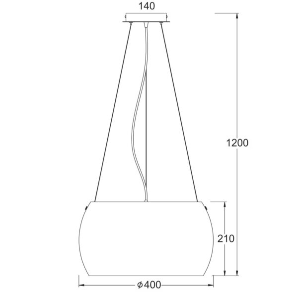 Κρεμαστό Φωτιστικό Οροφής 3xE27 Ø400 Γυαλί Καθρέφτης Χρώμιο ACA DECOR – CX1009P40CH
