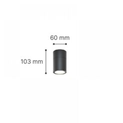 it-Lighting Chelan 1xGU10 Outdoor Ceiling Down Light Grey D:10.3cmx6cm (80300134)